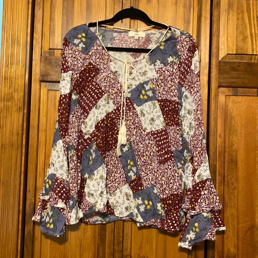Entro quilted pattern long sleeve shirt